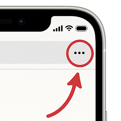 Illustration des Instagram-Menüs mit drei Punkten